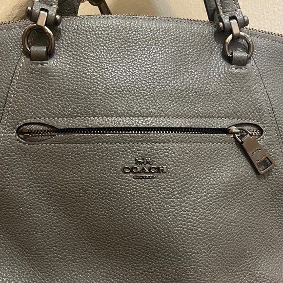 Coach Prairie Satchel Gray Pebbled Leather w/ Gunmetal Tone Hardware - Picture 2 of 8